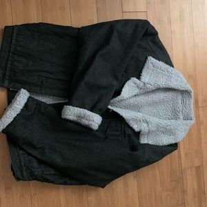 Denim jean jacket with a soft inside